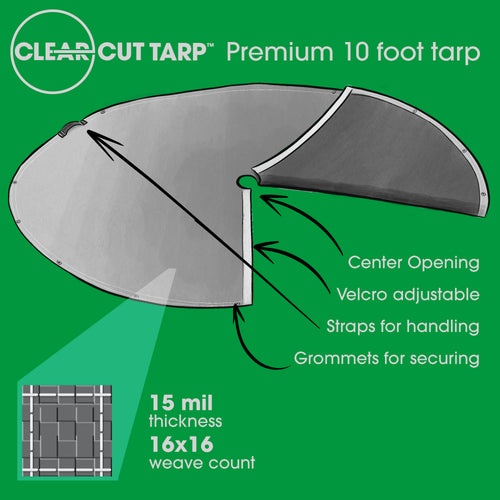 Clear-Cut Premium 10 Feet Landscape Tarp